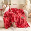 Christmas Flannel Blanket Thickened Large Coral Velvet Blanket Air Condition Blanket Gift Purchase Ribbon Color M098