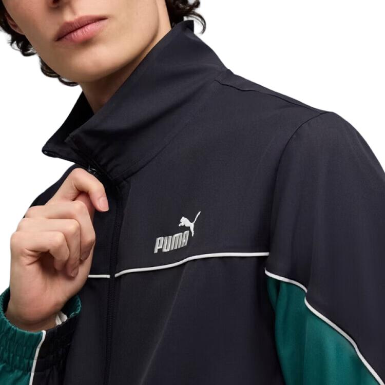 PUMA Men's Graphic Logo Crew Neck Sweatshirt 'Navy' 694079-16