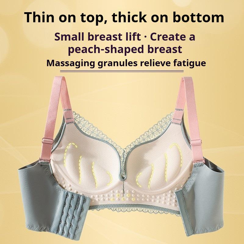 Push-up Small Chest Sexy Lace Adjustable Shape No Ring Underwear Anti-sagging Comfortable Beautiful Back Bra Set