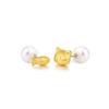 Boucles d'oreilles asymétriques en alliage de cuivre Chat et Poisson - Clous Joie Toute l'Année