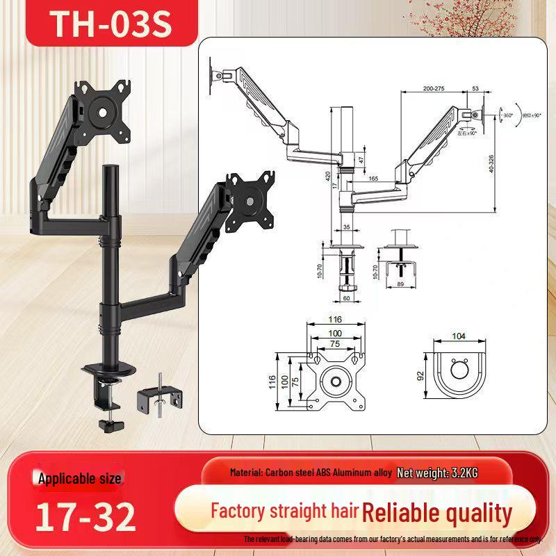 Adjustable Pneumatic Monitor Stand with Mechanical Arm