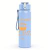 1PC All them witches dark band text print 750ml colorful plastic sports water bottle leakproof pop up lid with straw for outdoor work home use