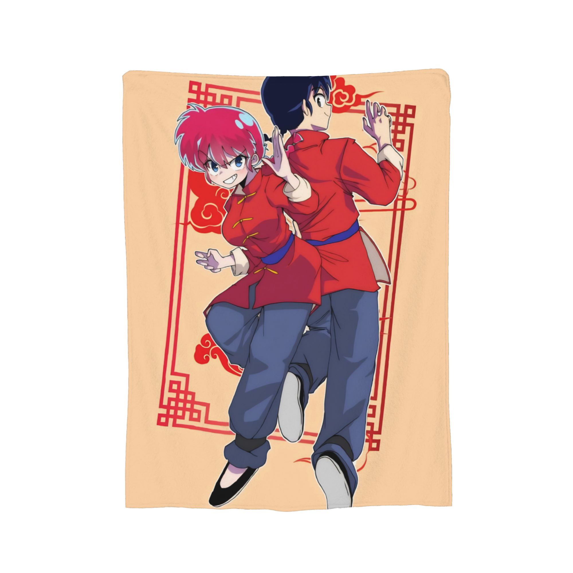 

Japanese Anime Ranma Saotome Blankets Coral Fleece Plush Printed Multifunction Super Soft Throw Blanket for Home Travel Quilt 130x150cm