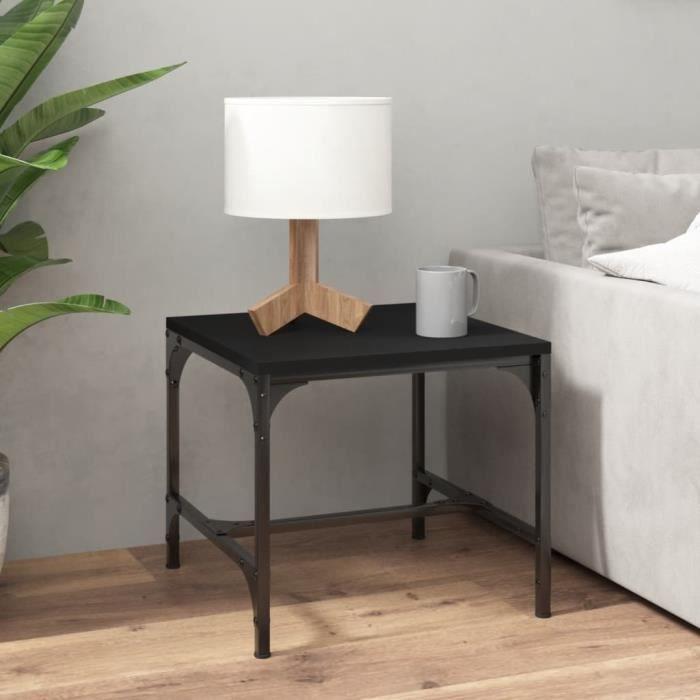 819402 vidaXL Table d'appoint Noir 40x40x35 cm Bois d'ingénierie