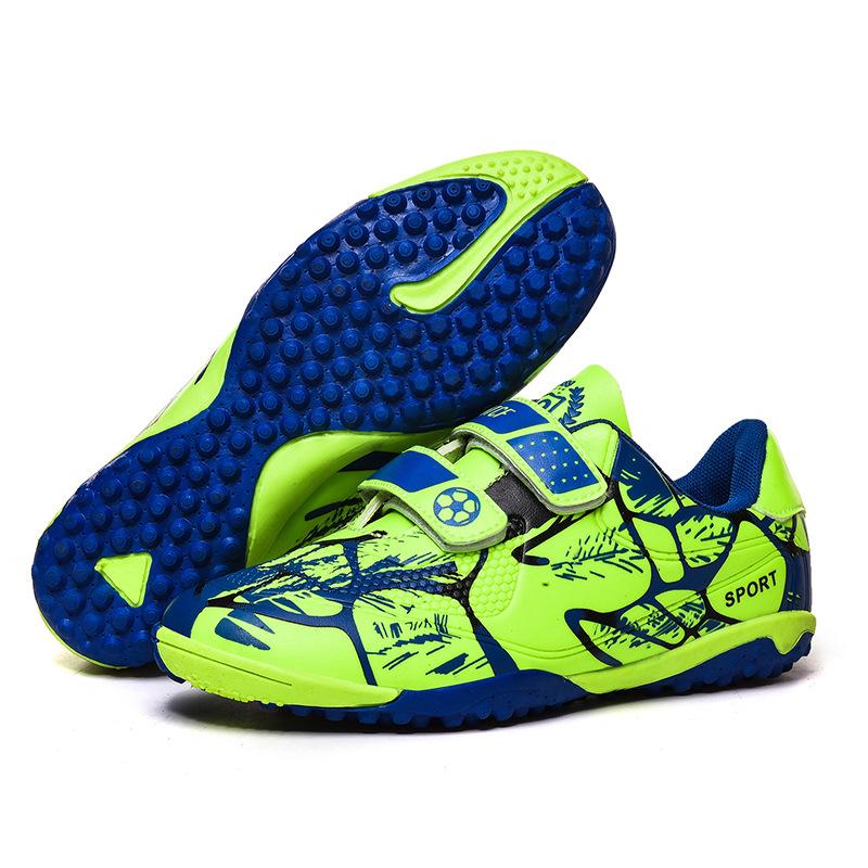 2025 children's Velcro football shoes boys students young girls AG spikes TF broken nails training football shoes