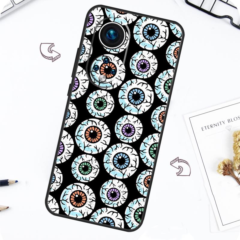 Crazy Eyeball Pattern Case For Honor Magic 7 5 6 Pro Honor 200 Pro X9b X9a X8b X8a X8 X9 X9c 50 70 90 Lite Cover