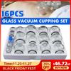 16Pcs Chinese Acupuncture Vacuum Massage Therapy Glass Fire Cupping Jars Set Kit
