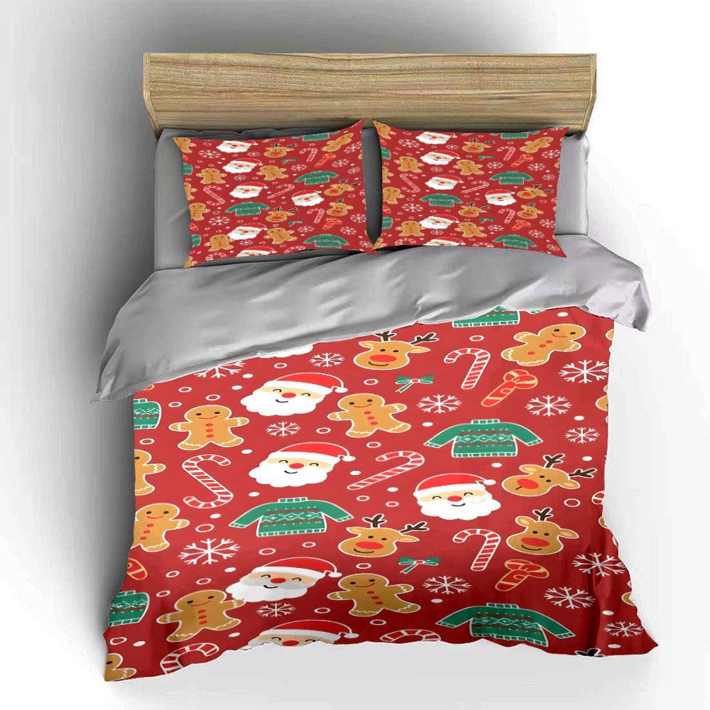 Festive Holiday Dreams Bedding Sets Duvet Cover Sets Duvet Covers Pillowcases(1*Duvet Cover 2*Pillowcases Without Duvet Insert)