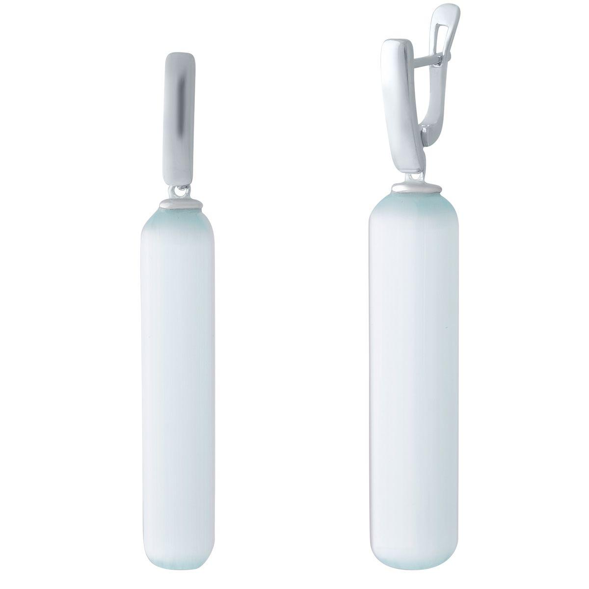 

Срібні сережки з котячим оком (2015550)