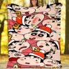 Crayon Shin-chan printed throw blanket—soft,warm;versatile blanket for all seasons—perfect as &air-conditioning throw,nap blanket