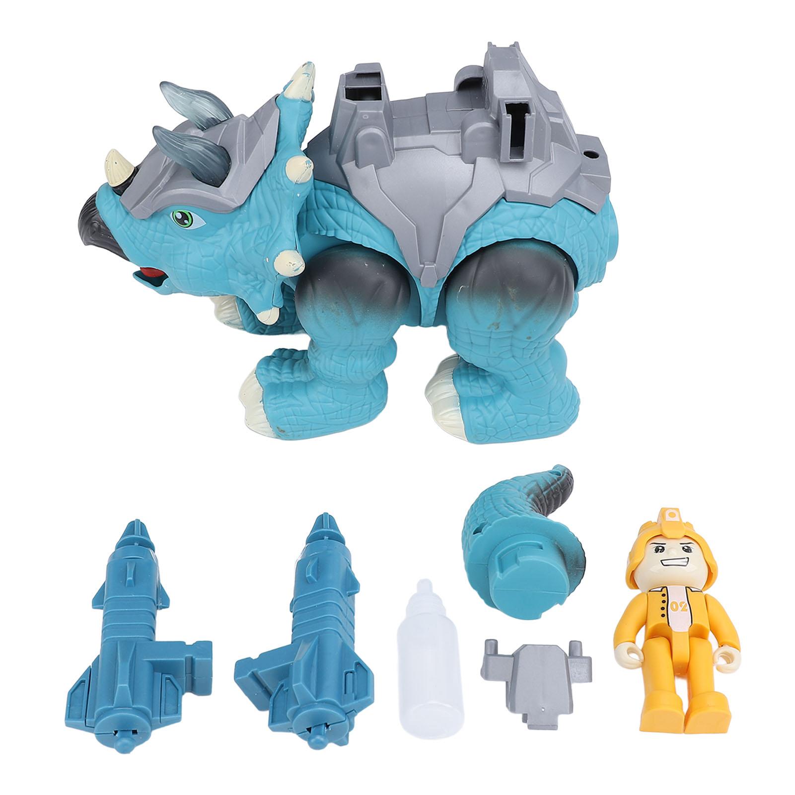 

Динозавр-распылитель, звуковая и световая интерактивная электрическая ходячая игрушка-динозавр для семейного отдыха синий