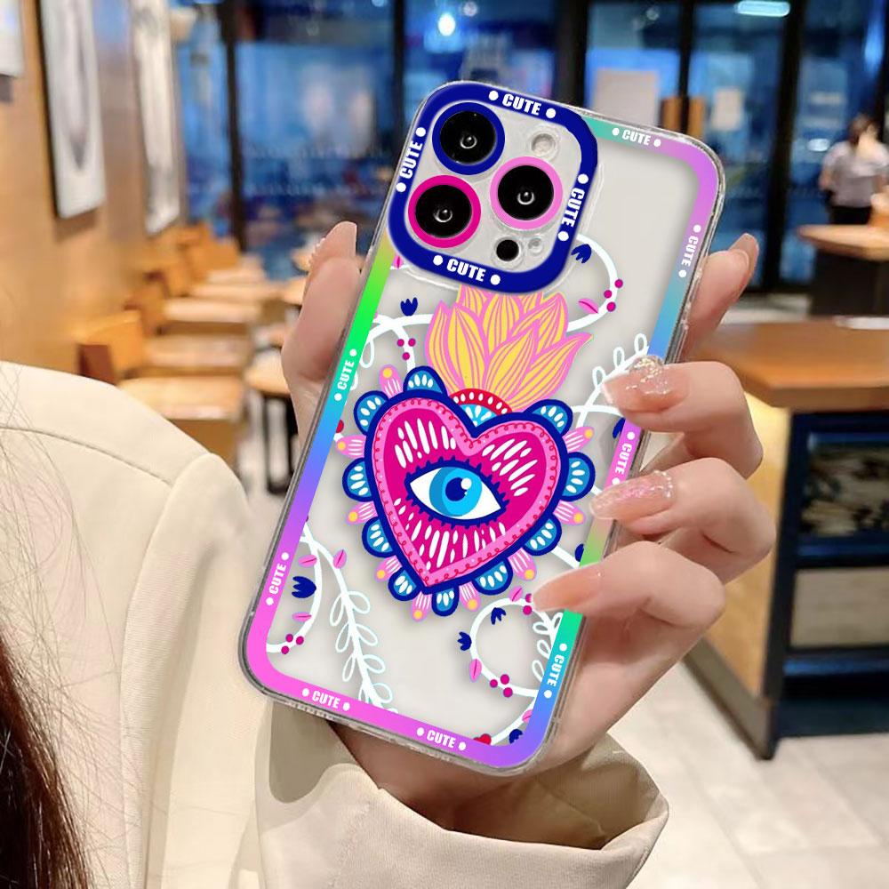Lucky Eye Blue Evil Eye Phone Case For IPhone 17 16e 16 15 14 13 12 11 Air Pro Max X XR XSMax 7 8 Plus Clear Soft Back Cover