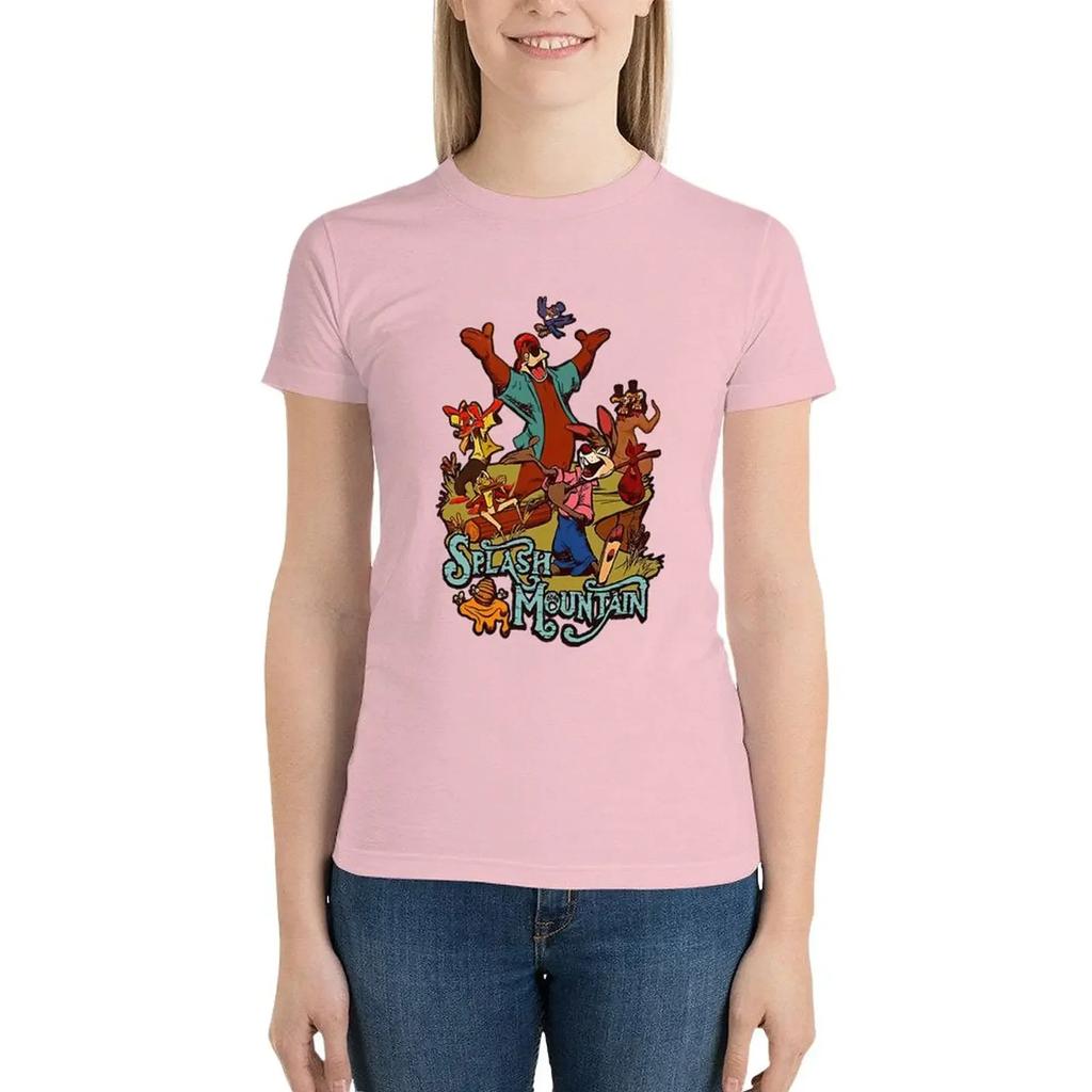 Splash Mountain Song of the South Cartoon T-Shirt plus size tops summer tops Women's clothing