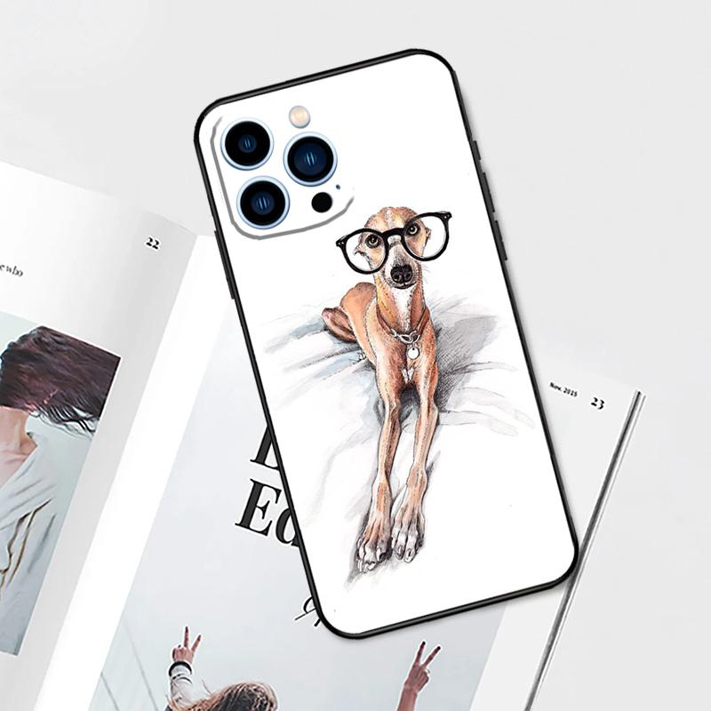 Galgo Windhund Hund Hülle Für iPhone 14 13 12 11 15 16 Pro Max Plus XS Max X XR 7 8 Plus 13 12 Mini Handyhülle