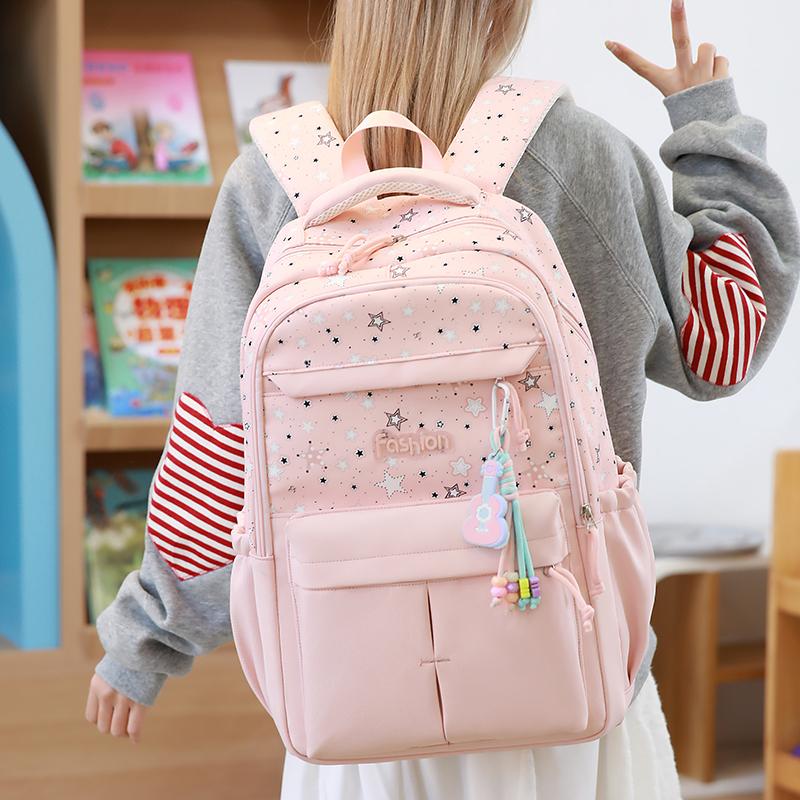 Lightweight Student Schoolbag Stars Print Women's Large Capacity Backpack