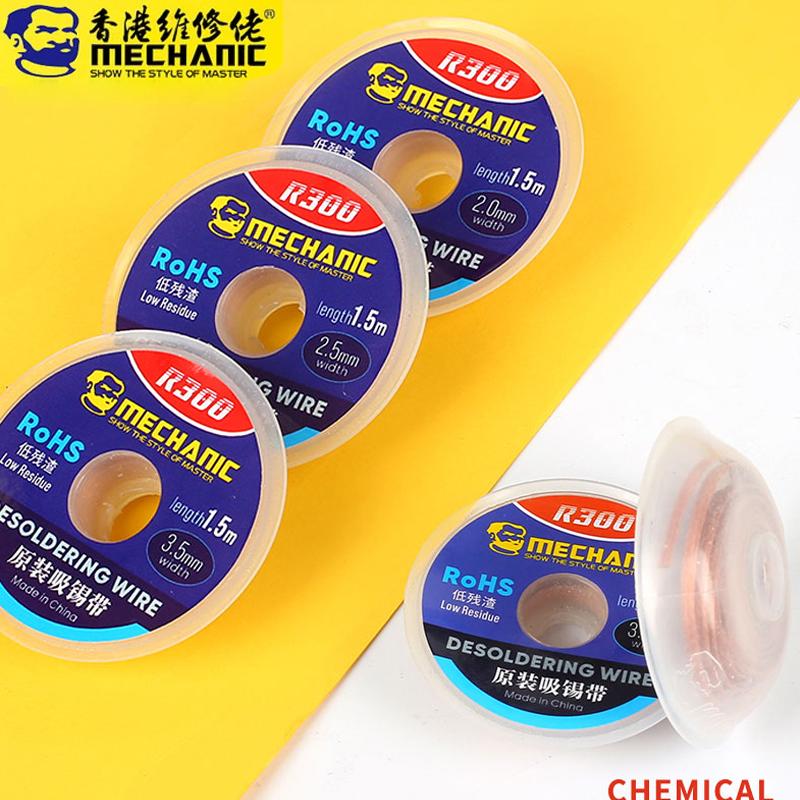 MECHANIC BGA Desoldering Braid Solder Wick 1.0mm 1.5mm 2.0mm 2.5mm 3.0mm 3.5mm 4.0mm Tin Remover Wire Wick Soldering Accessory