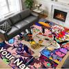 Crystal Velvet Rug Custom Name Text, Soft Non Slip Floor Mat Home DecorDandadan