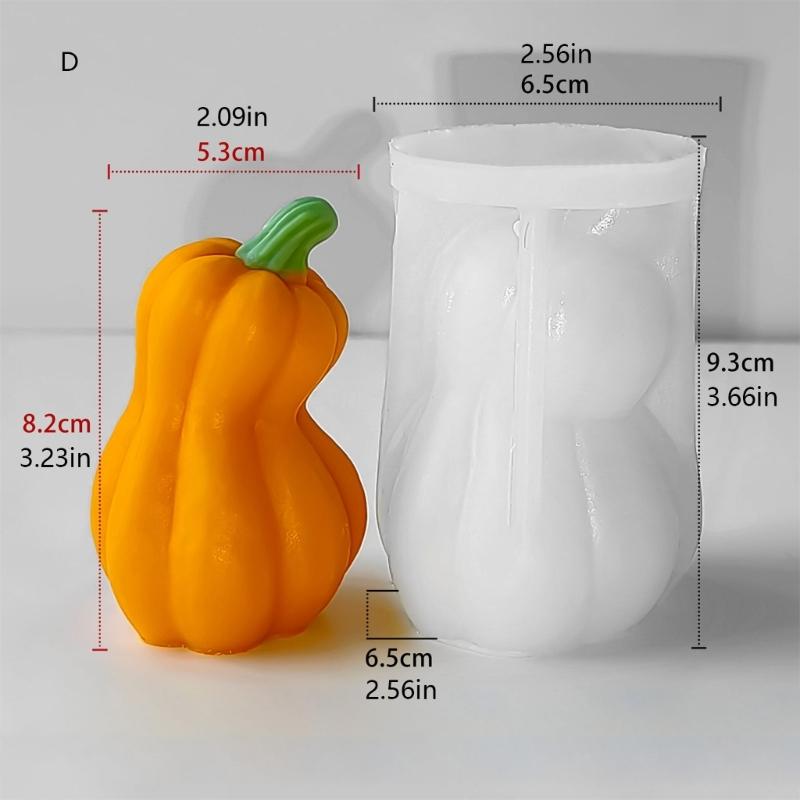 Silicone Molds Halloween Candle Molds Epoxy Resin Molds Pumpkin Castings Molds Plasters Molds for Chocolate Cake