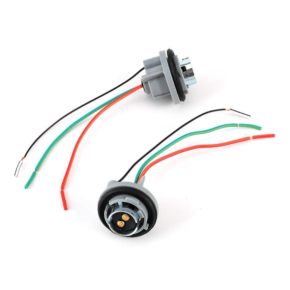 1157 Socket Connector, BAY15D/1157 Iron Core Lamp Holder Adapter Base Socket Connector Harness Plug Brake/Stop/Turn Signal Light