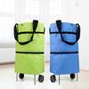 Compact Folding Shopping Cart with Wheels and Bag