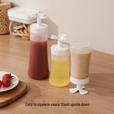 Neue Stand-Quetschflasche für Sauce, Salat, Marmelade, Honig, Austernsauce und Gewürze mit Deckel