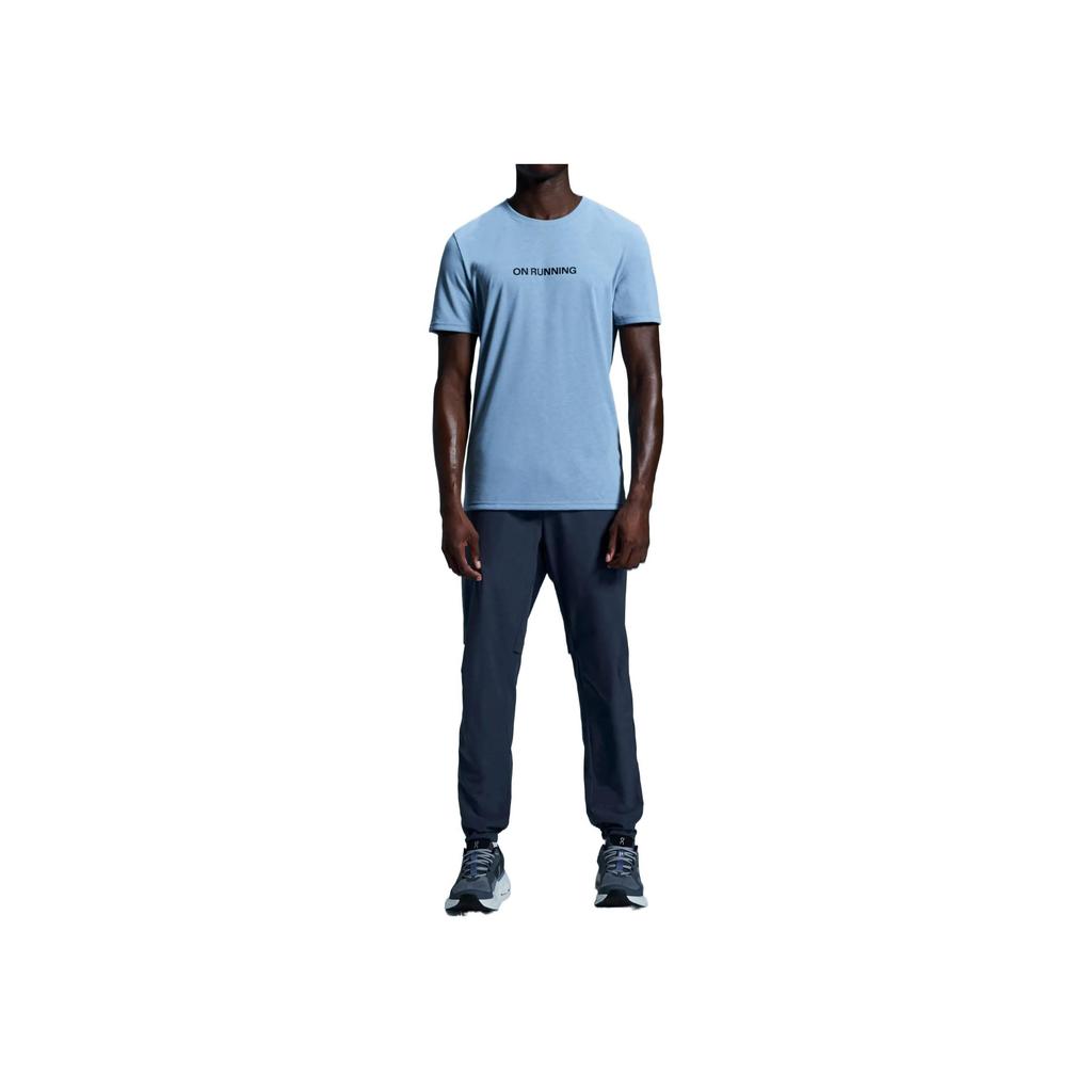 On Run Round Neck Comfortable Casual Short Sleeve T-Shirt Men Tops Light-Gray Blue 1ME30370732