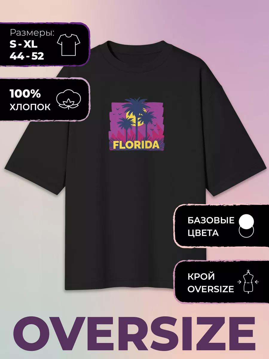 

Oversized T-shirt with Florida print S
