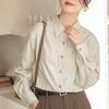 Women's Striped Loose-Fit Long Sleeve Shirt