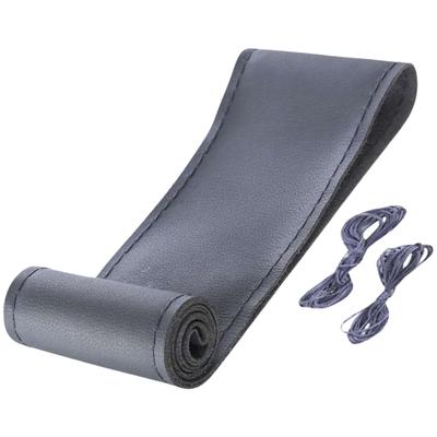 Sakurawing Steering Wheel Cover, For Cars, Anti-Slip, Grip, Leather, Sports, Seat Protector, Light Tiger, Braid, 15.0 Inches (38 Cm), Gray