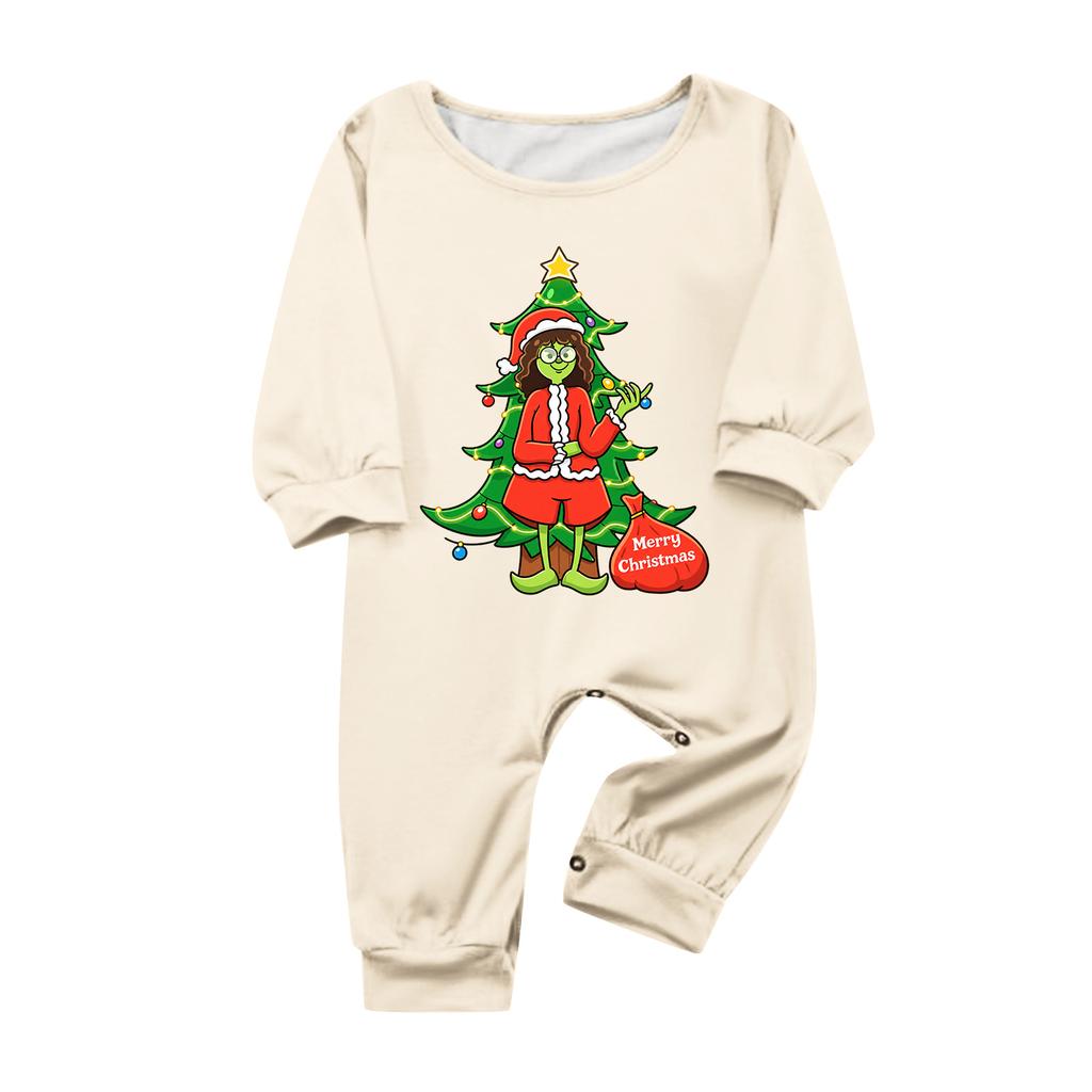 Christmas Print Neck Top and Jogger Pants Set Casual Two Piece Outfit for Holiday Loungewear