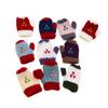 Miniature Knitted Gloves for Dollhouse Scenes - Pocket-Sized Home Decor Ornaments