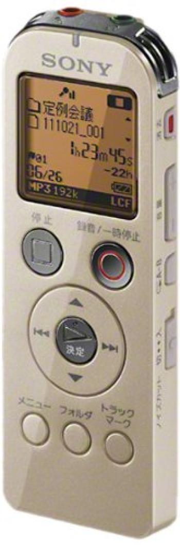 

SONY Stereo IC Recorder UX523F with FM Tuner 4GB Champagne Gold ICD-UX523F/N