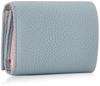 Hanatra Premium Leder Tri-Fold Mini-Geldbörse für Damen, Stilvoll und Niedlich, Faltbare Geldbörse aus Echtem Rindsleder mit Kartenfach, SA03, Icy