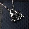 New Hip Hop Jewelry Titanium Steel Necklace Leopard Titanium Steel Pendant Pendant