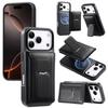Coque de téléphone de chargement sans fil magnétique pour iPhone Air 17 16 Pro Max 16E 15 Plus 14 13 12 Support détachable Portefeuille Fentes pour cartes Housse