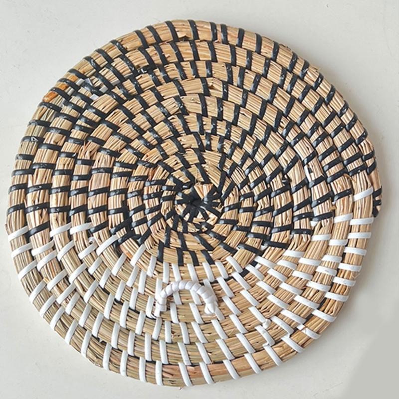 Bohemian Rattans Wall Decor Hand Woven Straw Wall Decoration Nordic Styles Homestay Ornament for Living Space Study