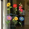 8 Sheets Spring Window Clings Butterfly Flower Hummingbird Window Decals to Prevent Bird Strikes Reusable Static Sticker for Glass Windows