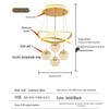 Modern Minimalist Gold 4-Sphere LED Pendant Light