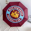 1 PC Automatic Folding Umbrella - West Ham Pattern Portable Foldable Design With 8 Ribs Christmas Birthday Gifts