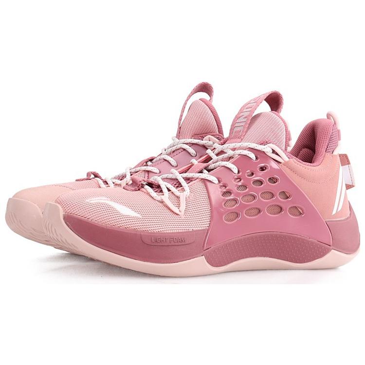 Li Ning SONIC 7 Abrasion Resistant Slip Resistant Low top Performance Basketball Shoes Men's Pink ABAP033-5