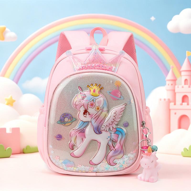 Cartoon Prinzessin Meerjungfrau Rucksack für Mädchen 3-6 Jahre Leicht Kleinkind Kindergarten Schultasche Reise Niedliche Einhorn Rucksäcke