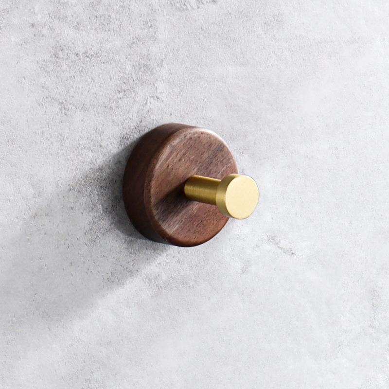Walnut Wood Clothes Hook Bathroom Door Wall Hanging Storage Hook Wood Key Hat Organizer Hook Kitchen Decor Accessories Cocina