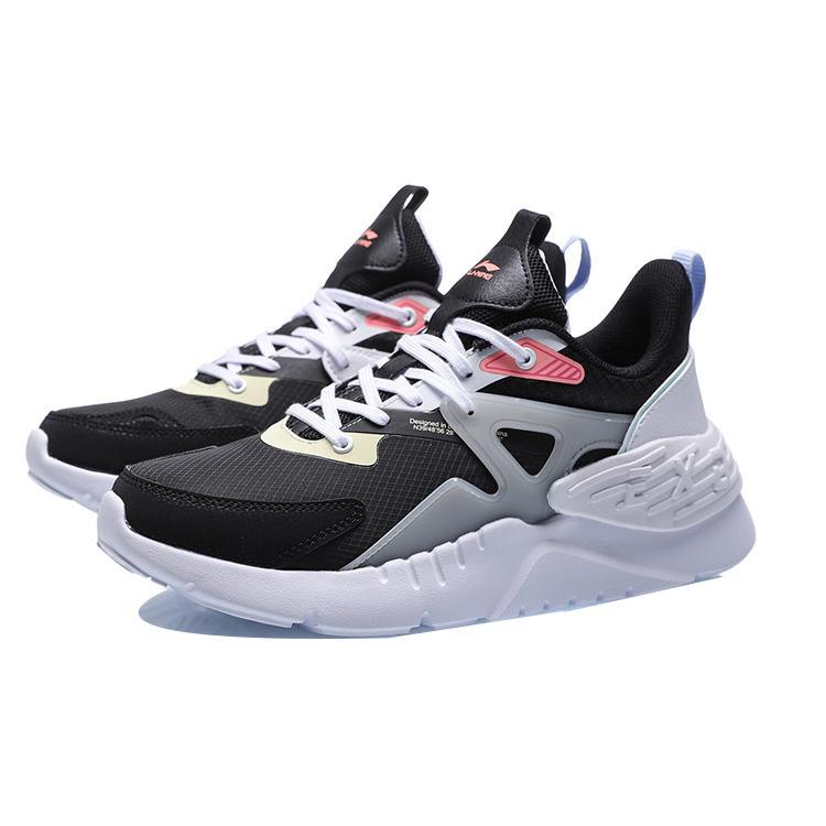 Li Ning EXD Casual Shoes Women's Low Top Black/White/Pink AGLR002-2