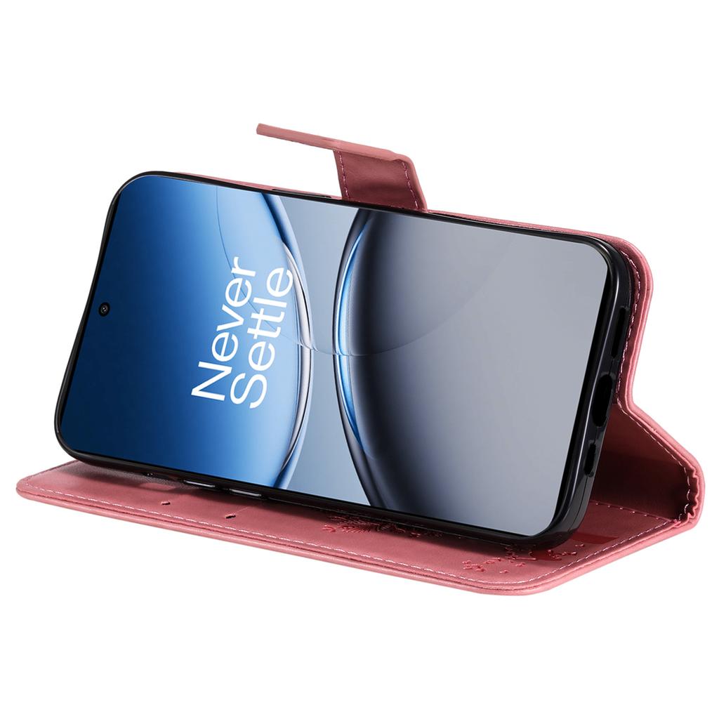 For OnePlus Nord 4 Phone Case with Stand Cat Tree Pattern Leather Wallet Mobile Cover