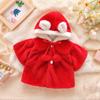 Girls' New Hooded Furry Cape Coat - Winter Faux Fur Shawl Sweater for Dolls