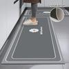 Classic Kitchen Mat Foot Mat Non-slip Kitchen Rug Crystal Velvet Long Carpet Soft Washable Bathroom Rug Kitchen Accessorie Tapis