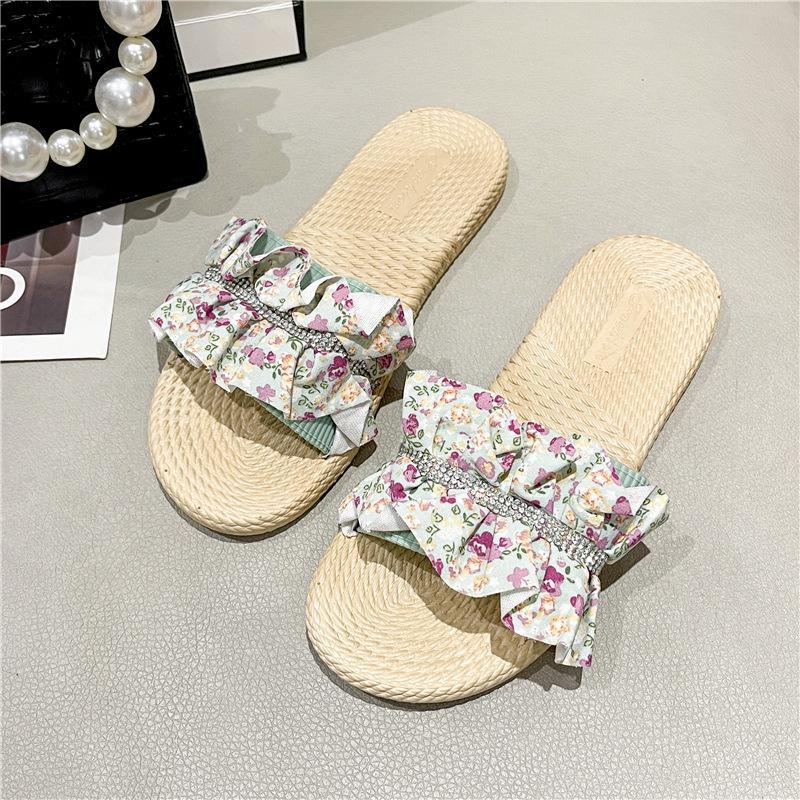 

Женские летние пляжные сандалии с бантом 2023 года 40/41 зелёный