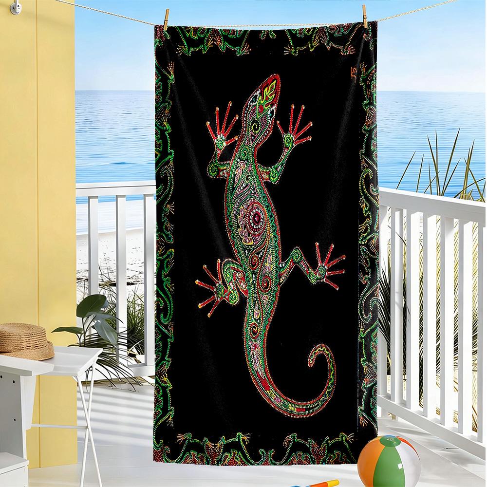Australian Aboriginal Style Beach Towel High Absorbency & Quick-Dry Comfortable Lightweight Suitable for Swimming, Gym, Camping, Yoga Vacation