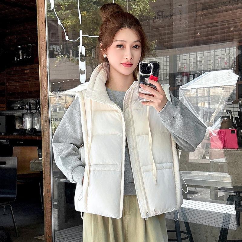 

European and Korean new down cotton vest autumn and winter sleeveless cotton jacket loose cotton vest vest wear warm vest M