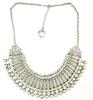 European Retro Coin-Style Half-Round Gold Silver Alloy Necklace